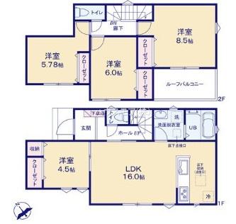 松戸市八ケ崎3丁目　2号棟　新築戸建