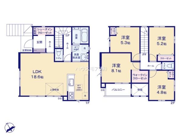 松戸市栗ケ沢　2号棟　新築戸建