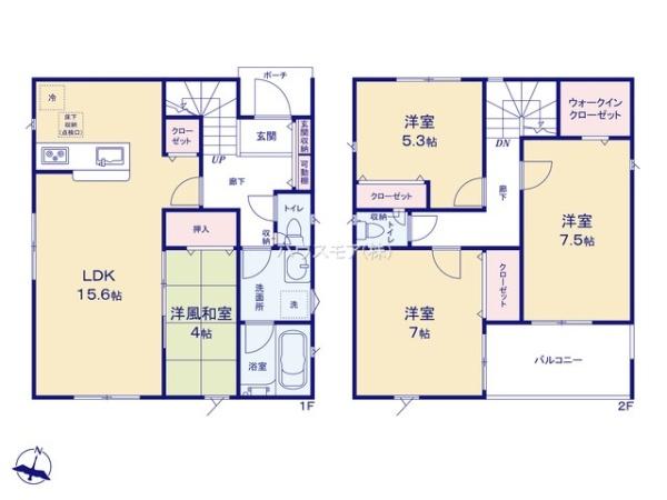 柏市新富町2丁目　2号棟　新築戸建て