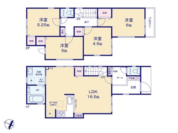 流山市富士見台1丁目　2号棟　新築戸建
