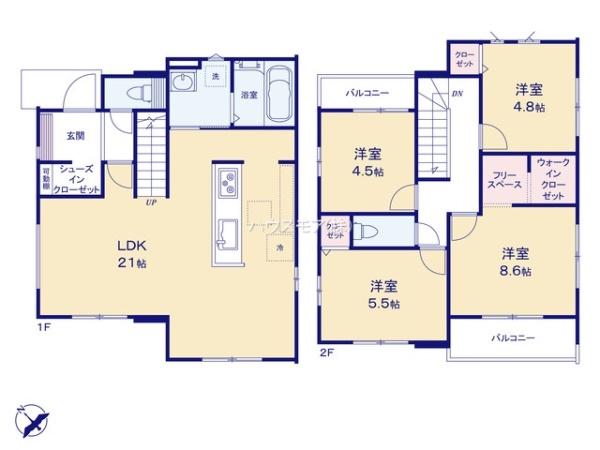 野田市宮崎新田　2号棟　新築戸建て