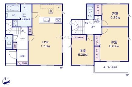 流山市松ケ丘5丁目　1号棟　新築戸建