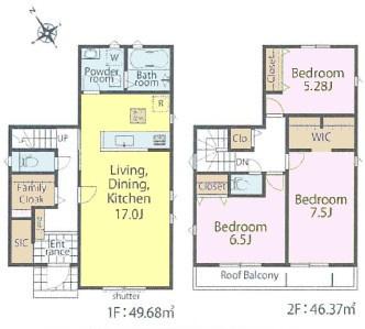 柏市酒井根2丁目　1号棟　新築戸建