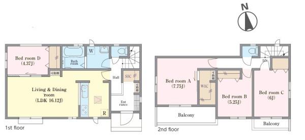 松戸市新松戸6丁目　A号棟　新築戸建