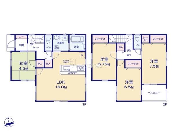 松戸市東平賀　1号棟　新築戸建て
