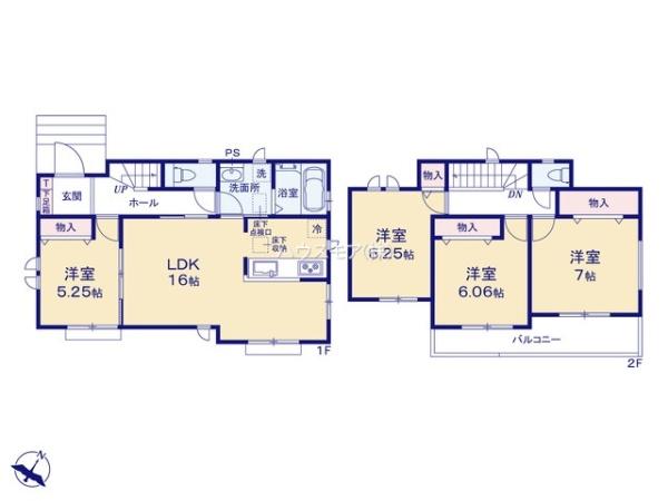 土浦市乙戸南3丁目　B号棟　新築戸建て