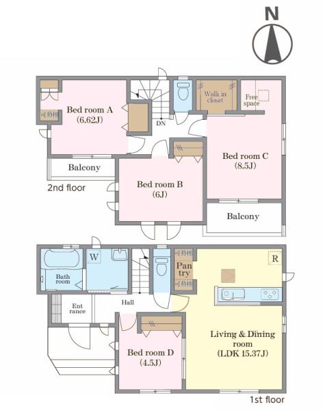 松戸市東平賀　B号棟　新築戸建て