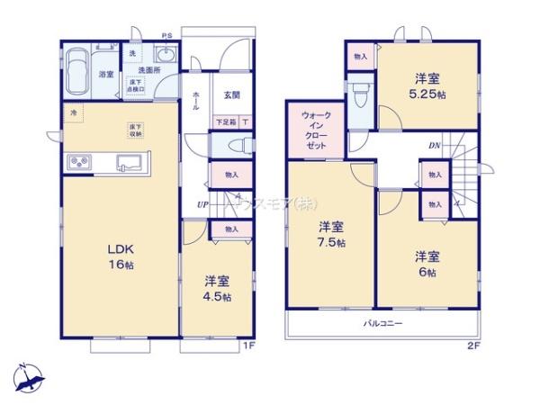 土浦市中村南3丁目　A号棟　新築戸建