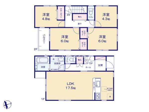 我孫子市若松　1号棟　新築戸建て