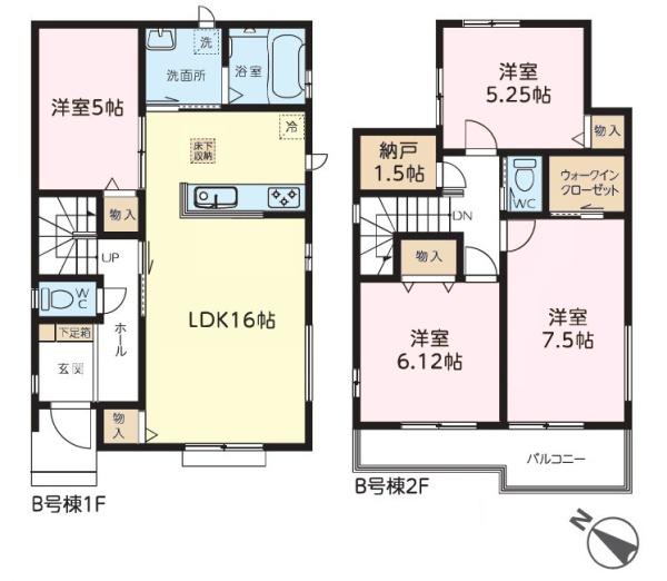 野田市山崎　B号棟　新築戸建て