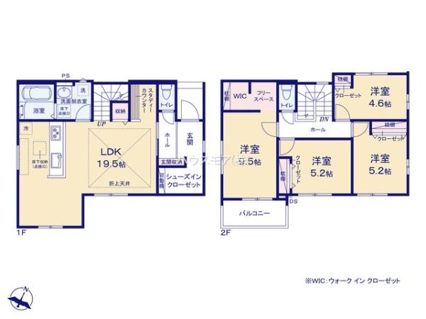 土浦市上高津　5号棟　新築戸建て
