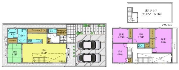 松戸市新松戸6丁目　1号棟　新築戸建