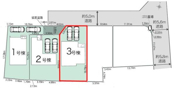 取手市野々井　3号棟　新築戸建