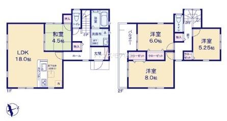 松戸市東平賀　5号棟　新築戸建