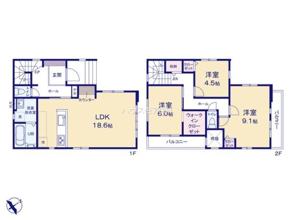 柏市花野井　2号棟　新築戸建て