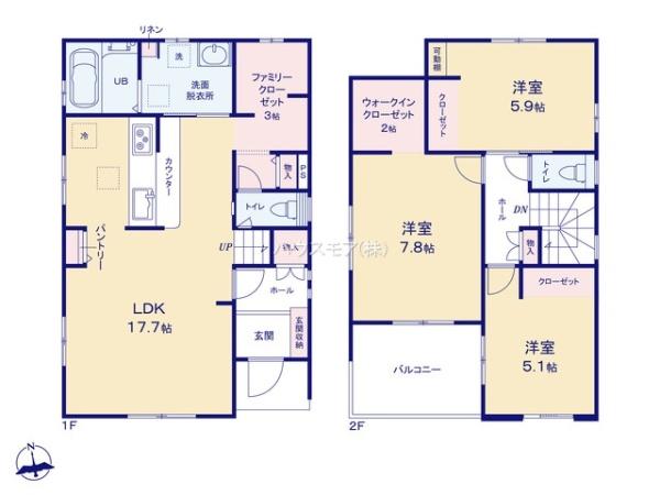 松戸市新松戸南2丁目　3号棟　新築戸建