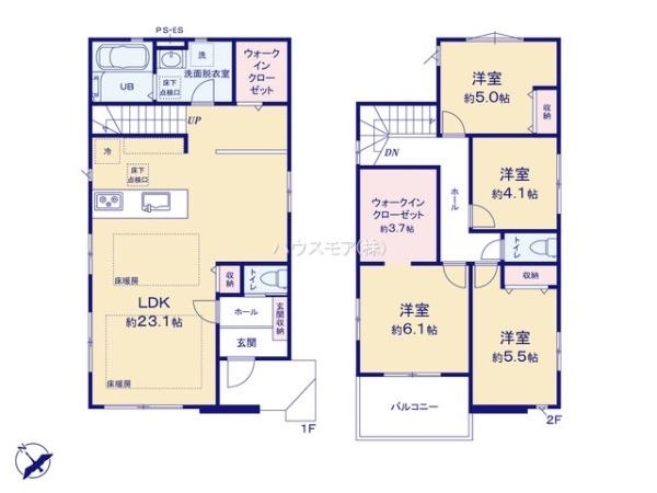 松戸市八ケ崎1丁目　1号棟　新築戸建