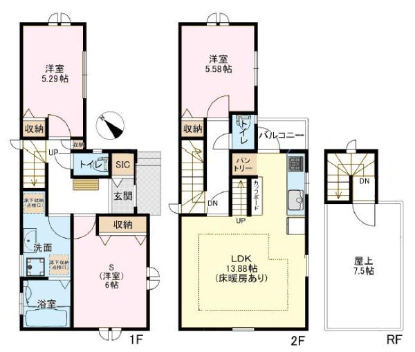流山市鰭ヶ崎　A号棟　新築戸建て