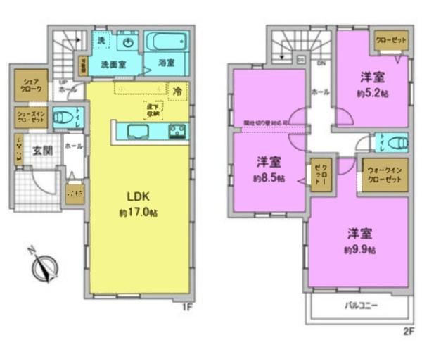 柏市松葉町7丁目　1号棟　新築戸建