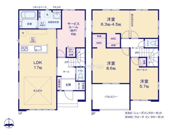 守谷市松ケ丘7丁目　1号棟　新築戸建て