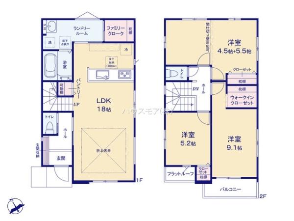 守谷市松ケ丘3丁目　2号棟　新築戸建