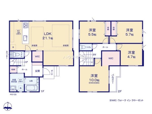 柏市つくしが丘1丁目　1号棟　新築戸建て