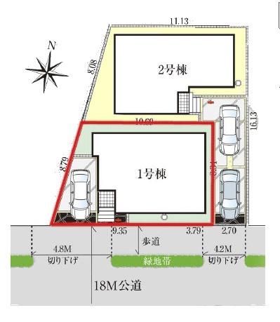流山市加4丁目　1号棟　新築戸建