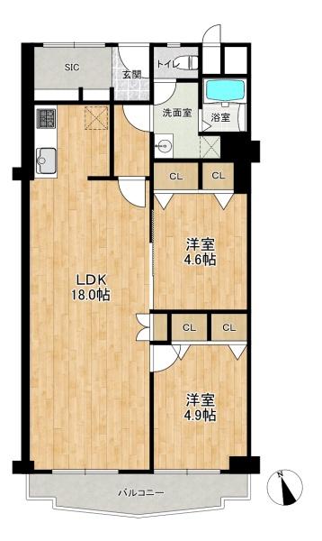 クローバーハイツ森小路二号棟