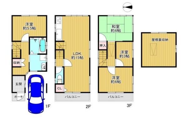 門真市四宮５丁目の中古一戸建て