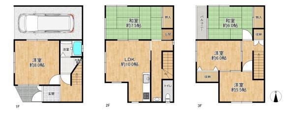 門真市舟田町の中古一戸建て