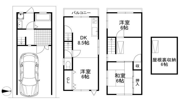 大東市平野屋　中古戸建