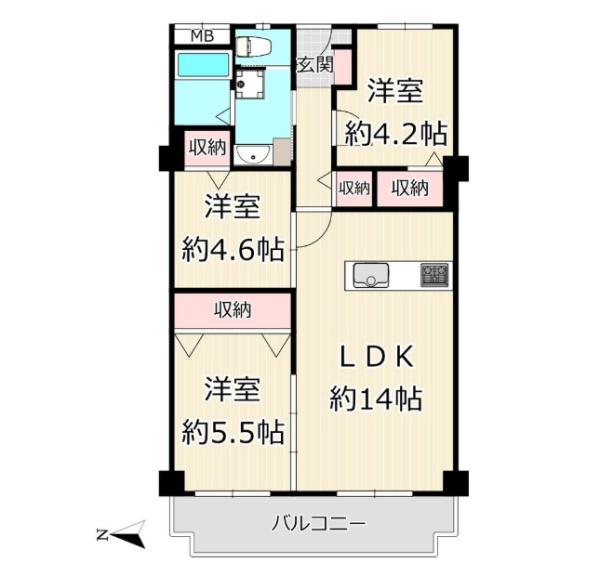 クローバーハイツ森小路１号棟