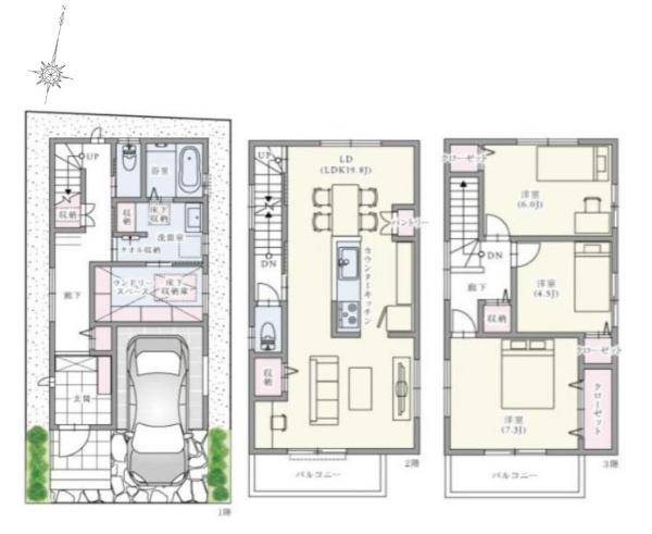 大東市三住町　新築戸建　３号地