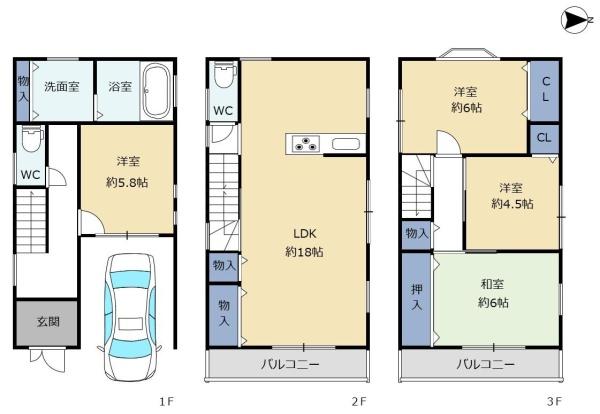 鶴見区中茶屋　中古戸建