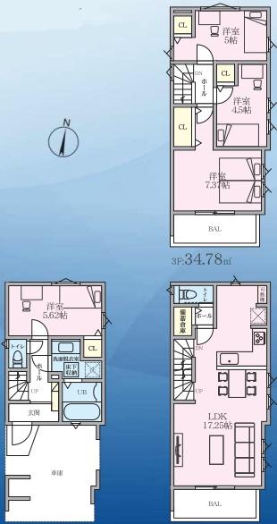 新築戸建　港北区富士塚２丁目　１号棟