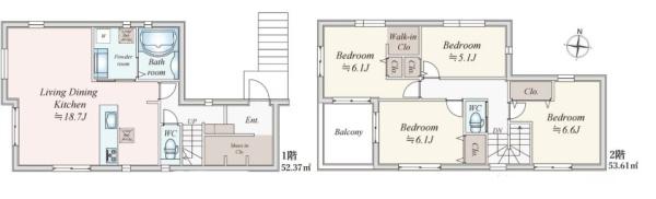 新築戸建　都筑区荏田南３丁目　１号棟