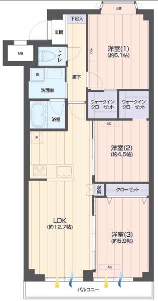 ダイアパレス上大岡第６Ｂ棟