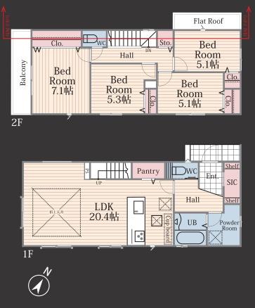 新築戸建　青葉区すすき野１丁目　２号棟