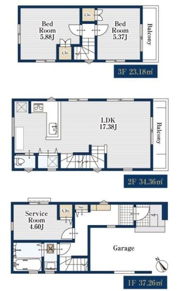 新築戸建　西区元久保町010②　２号棟