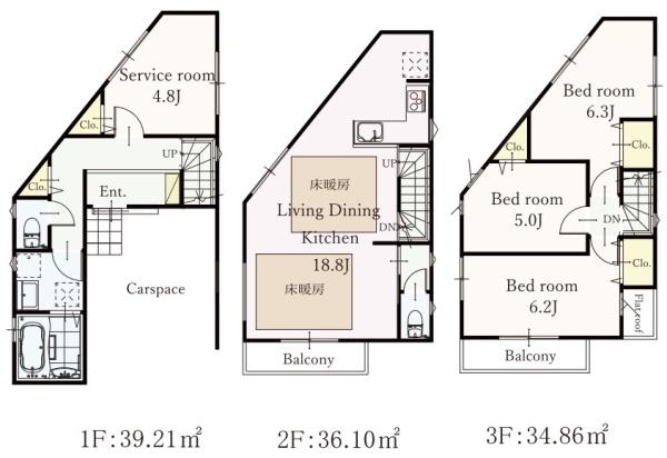 横浜市神奈川区神大寺1丁目　新築分譲住宅全15棟　1号棟