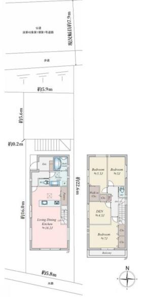 新築戸建　港北区篠原台町　1号棟