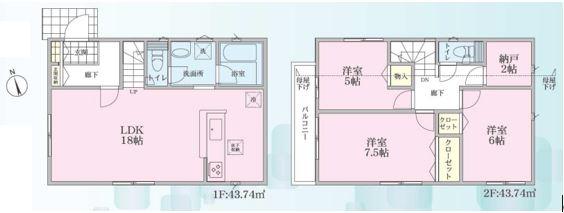 新築戸建　旭区善部町第8全2棟　1号棟