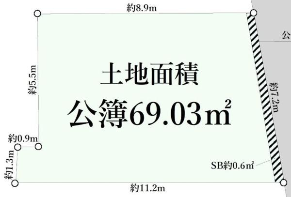 横浜市西区戸部町２丁目　建築条件なし売地