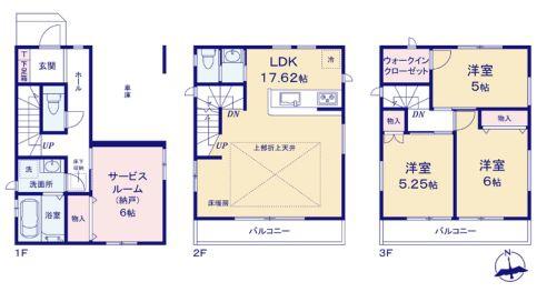 新築戸建　横浜市神奈川区六角橋4丁目　1号棟