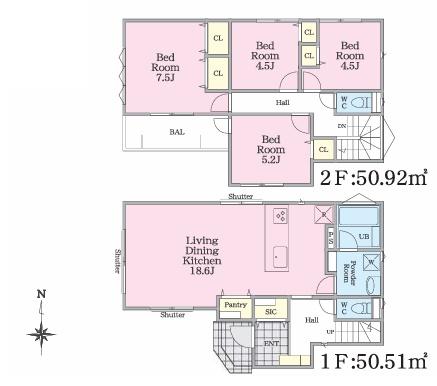 新築戸建　横浜市緑区寺山町　18号棟