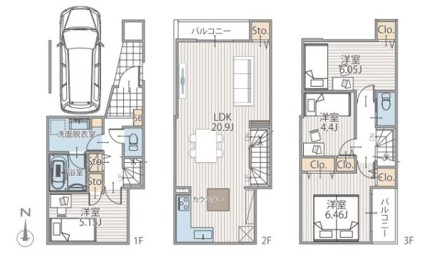 新築戸建　北寺尾５丁目　6号棟