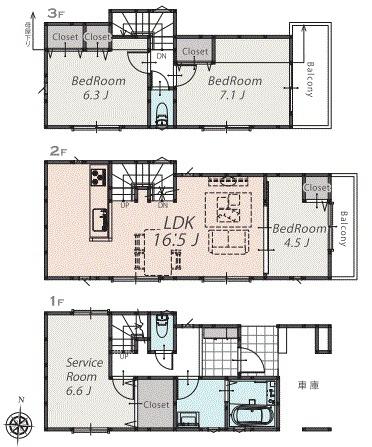 新築戸建　横浜市南区三春台　A号棟