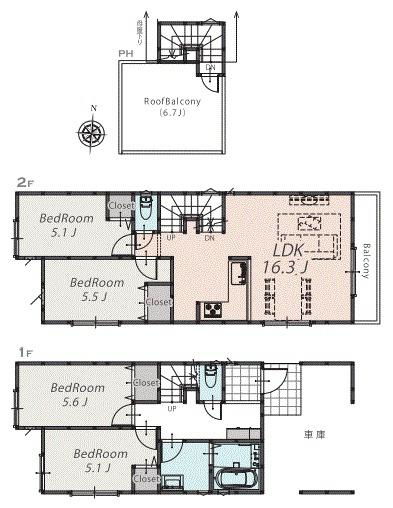 新築戸建　横浜市南区三春台　C号棟