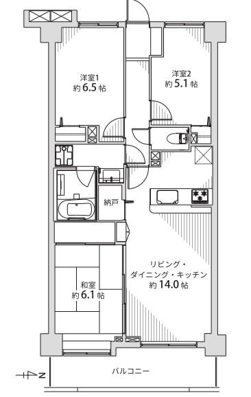 藤和シティホームズ中山　409号室