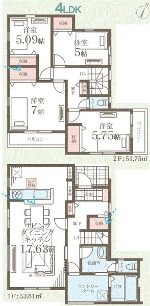 新築戸建　横浜市金沢区長浜2丁目　1号棟